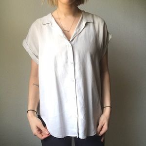 Anthropologie Cloth & Stone beige button-down